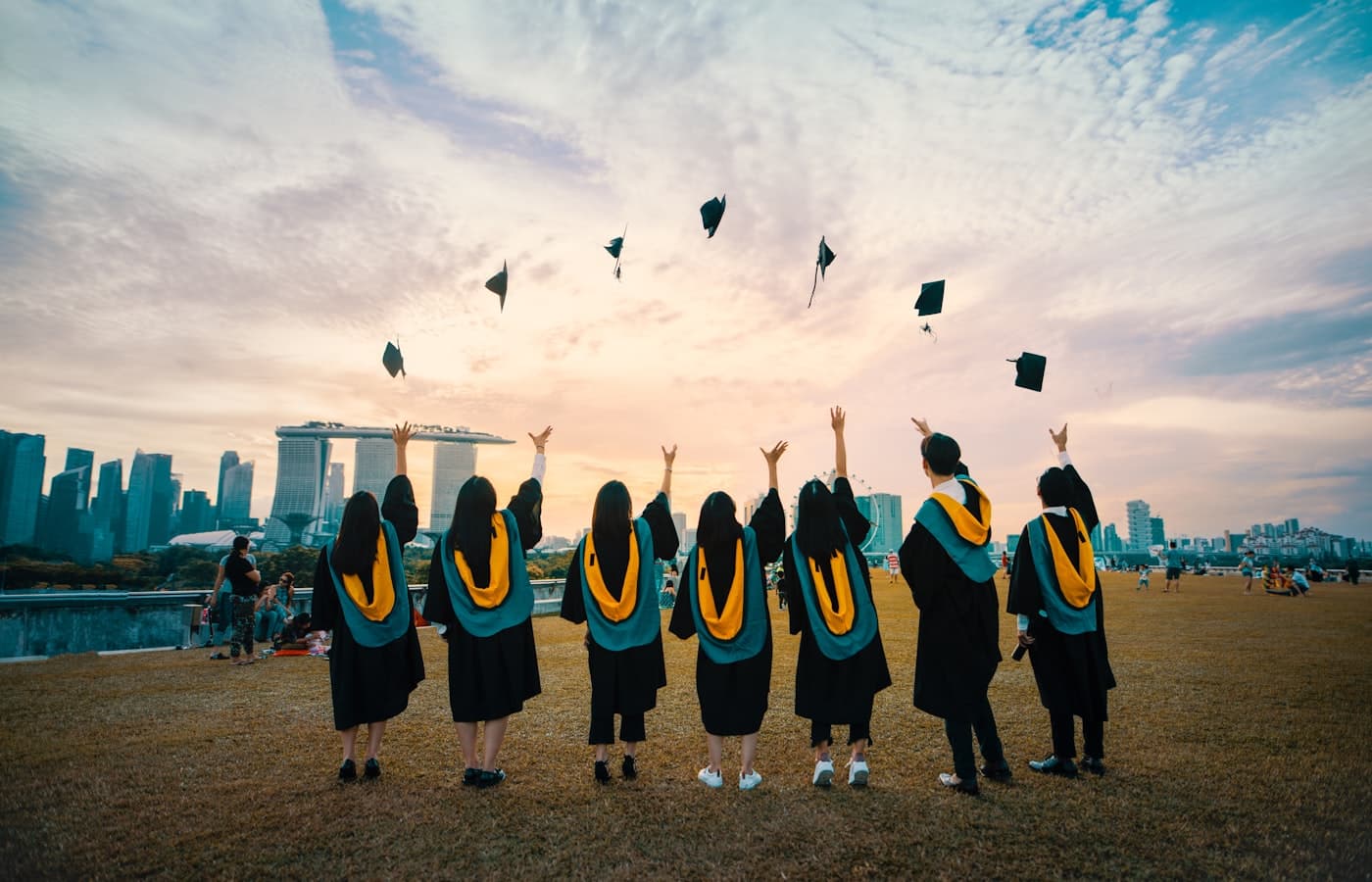 A graduate at the end of their academic journey